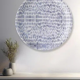 nestroots Blue Printed Round Shaped Ceramic Wall Decor Plate-image-38