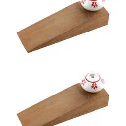 Indianshelf Brown & Red 2 Pieces Cute Door Stoppers-18