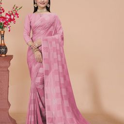 K 5 Fashion Striped Embroidered Pure Georgette Saree-image-80