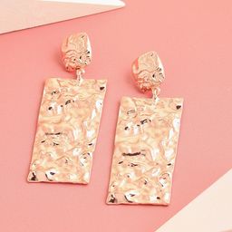 SOHI Gold Plated Contemporary Drop Earrings-51