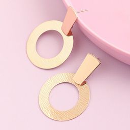 SOHI Gold-Plated Circular Shaped Drop Earrings-16