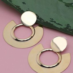 SOHI Women Gold-Toned Contemporary Drop Earrings-49
