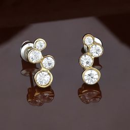 Estele Gold-Plated Geometric Studs Earrings-18