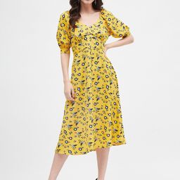 Kibo Floral Crepe Midi Dress-image-98