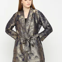 Cloth Haus India Women Floral Lightweight Longline Tailored Jacket-image-72