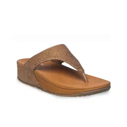 Khadims Women Brown Embellished Open Toe Flats-13