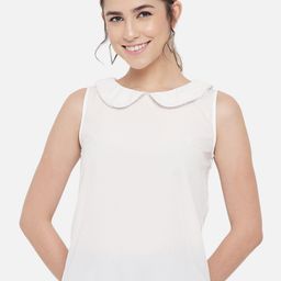 ALL WAYS YOU Peter Pan Collar Sleeveless Casual Top-53