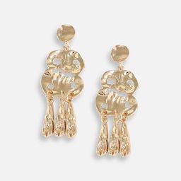 SOHI Gold-Plated Contemporary Drop Earrings image 2