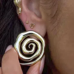 FIMBUL Gold-Plated Quirky Studs Earrings image 3
