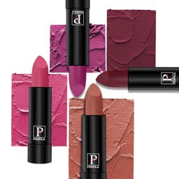 PERPAA Set Of 4 Creamy Matte Lipstick - Rose Garden,Pink Treat,Adorable Nude, Maroon Magic-10