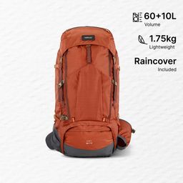 Trekking Bag 60+10L Air - MT 500 Orange-image-59