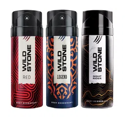 Wild Stone Men Pack of 3 Deodorant - 150 ml Each-16