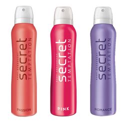 Secret Temptation Set of 3 Deodorant - Romance, Passion and Pink-18