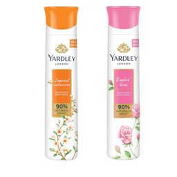 YARDLEY LONDON Women Set Of 2 Refreshing Deo - Sandalwood & English Rose - 150ml Each-12