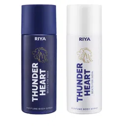 RIYA Thunder Heart Blue & White Perfume Body Spray - 150ml Each-58