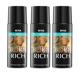 RIYA Set Of 3 Born Rich Deodorants - 150 ml Each-24