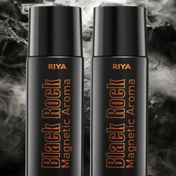 RIYA Set Of 2 Black Rock Magnetic Aroma Deodorants - 150 ml Each-16