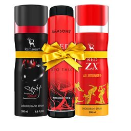 Ramsons Set of Sexy Heart Deodorant + Red ZX - Allrounder Deodorant + Red ZX Deo Talc-35