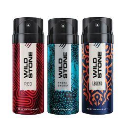 Wild Stone Men Pack of 3 Deodorant - 150 ml Each-72
