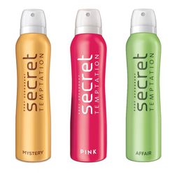 Secret Temptation Affair Mystery And Pink Deodorant Combo For Women 150 ml Pack of 3-93