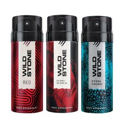 Wild Stone Men Pack of 3 Deodorant - 150 ml Each-42