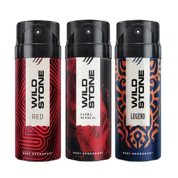 Wild Stone Men Pack of 3 Deodorant - 150 ml Each-73