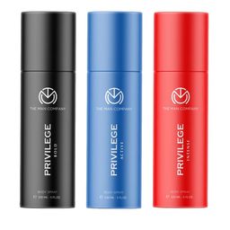 THE MAN COMPANY Men Set of 3 Privilege Body Sprays - 150 ml each-1