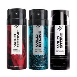 Wild Stone Men Pack of 3 Deodorant - 150 ml Each-19