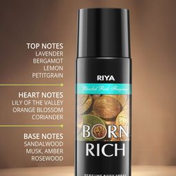 RIYA Set Of 2 Born Rich Deodorants - 200 ml Each image 2