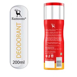Ramsons Set Of 2 Deo 200ml Each- Red ZX All Rounder & Black Thunder with Exotica Talc 100g image 5