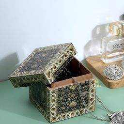 DULI Brown Regular Enamel Coated Jewellery Organiser Box-image-10