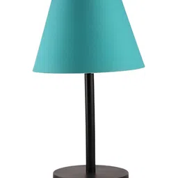 BTR CRAFTS Teal & Black Frustum Shaped Metal Table Lamp with Adjustable Cord-29