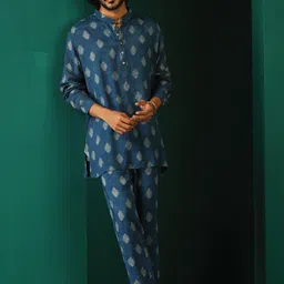 trueBrowns Ethnic Motifs Printed Straight Kurta With Pyjama Set-picture-15