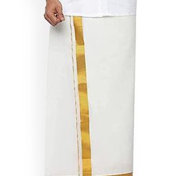 Ramraj Men Pure Cotton Dhoti With Zari Border-picture-40