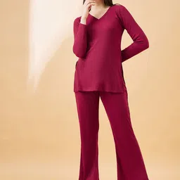 all about you V-Neck Top With Trousers-image-16