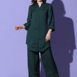 FUTURO Shirt Collar Self-Design Shirt With Trousers-picture-21