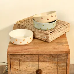 MiArcus Kids Green & Beige 3 Pieces Melamine Bowl Set-65
