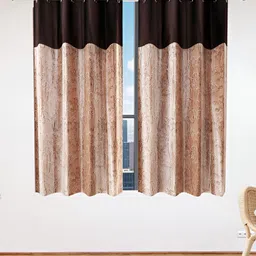 Stella Creations Brown 2 Pieces Floral Room Darkening Window Core-image-8