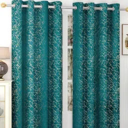 B' Decorlish Teal Set of 2 Black Out Long Door Core-image-75