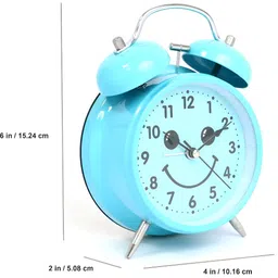 Sigaram Blue Textured Regular Alarm Clock image 3
