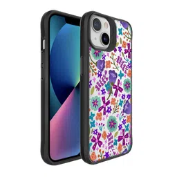 DailyObjects White & Purple Lilac Bellflower iPhone 13 Mini Back Case-49