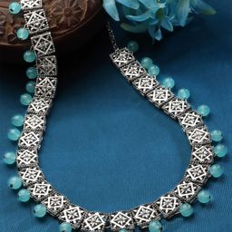 KARATCART Kundan-Studded & Beaded Oxidised Kamarbandh-image-48