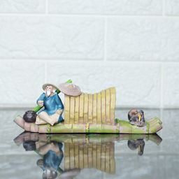 Wonderland Brown Fisherman on Boat Miniature Garden Accessories-image-10