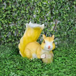 Wonderland Yellow & White Resin Squirrel Garden Accessories-31