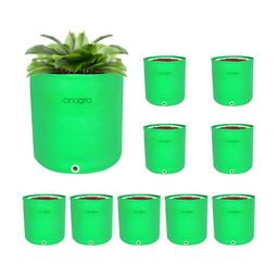 Cinagro Green 10 Pieces HDPE UV Protected 250 GSM Round Grow Bags-image-40
