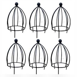 Garden Deco Black 6 Pieces Plant Support For Climbing Vines & Plants-32