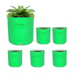 Cinagro Green 6 Pieces Round Planters-18