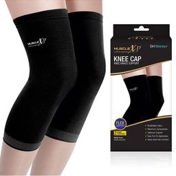 MUSCLEXP Unisex Black Knee Cap-24