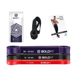 BOLDFIT Set Of 3 Solid Heavy Resistance Exercise Bands-42