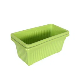 Kuber Industries Set Of 2 Green TexturedRectangular Planter Pot image 3
